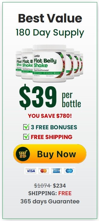 Buy Lanta Flat Belly Shake - 6 Bottles